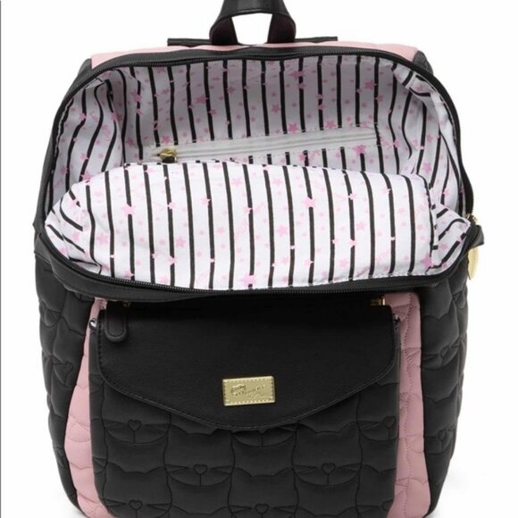 Betsey Johnson 2 in 1 Cat Quilted Backpack - Picture 6 of 6